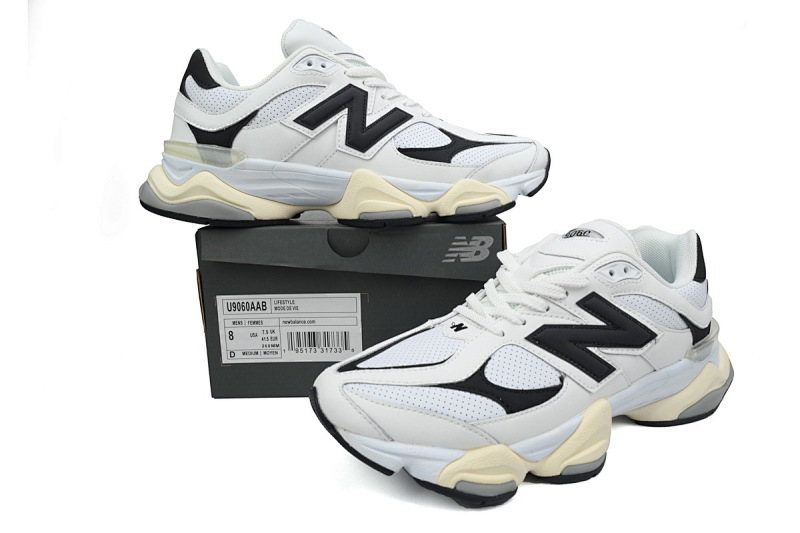 【AD1DB】白黑-7 新百伦9060复古运动休闲鞋 U9060AAB New Balance 9060  'White Black' 1