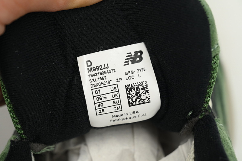 【BH1CE】军绿JJ 新百伦NB992系列跑步鞋 M992JJ JJJJound x New Balance 992 Made in USA 'Mossy Green'