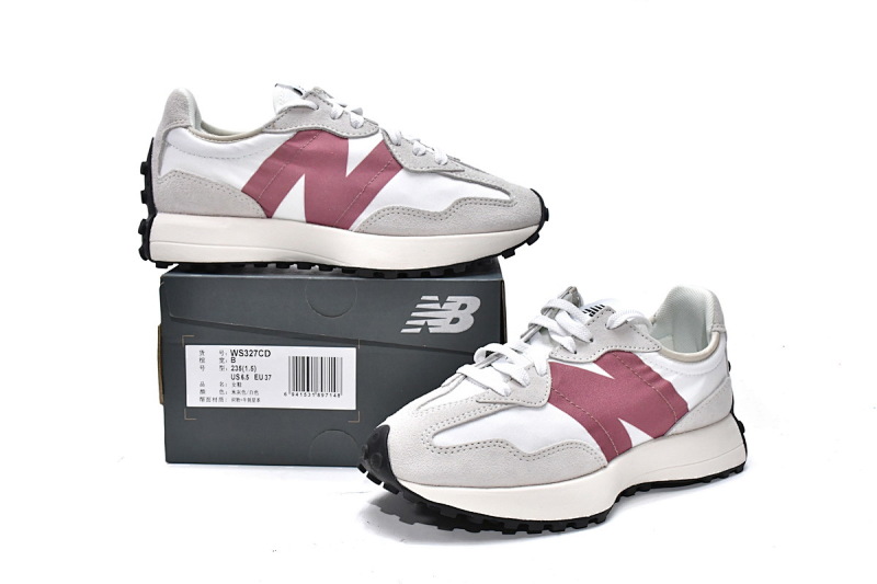 【AA3CE】灰红CD 新百伦327系列跑鞋 WS327CD New Balance 327 Rose Pink