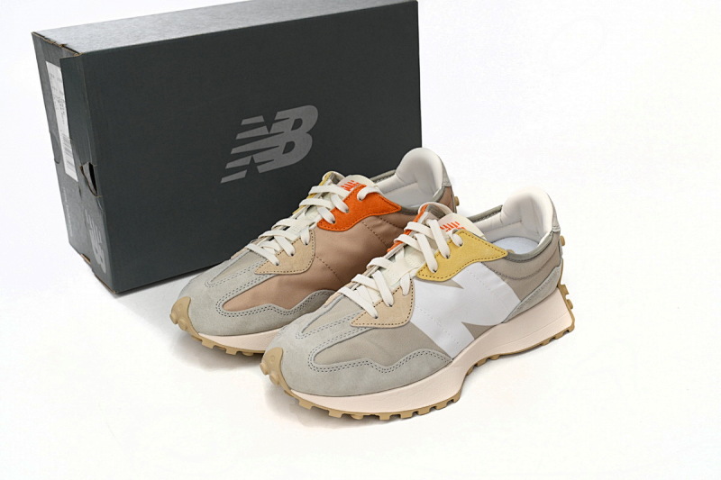 【AA3CE】米黄MS 新百伦327系列跑鞋 WS327MS New Balance 327 Cream Coloured