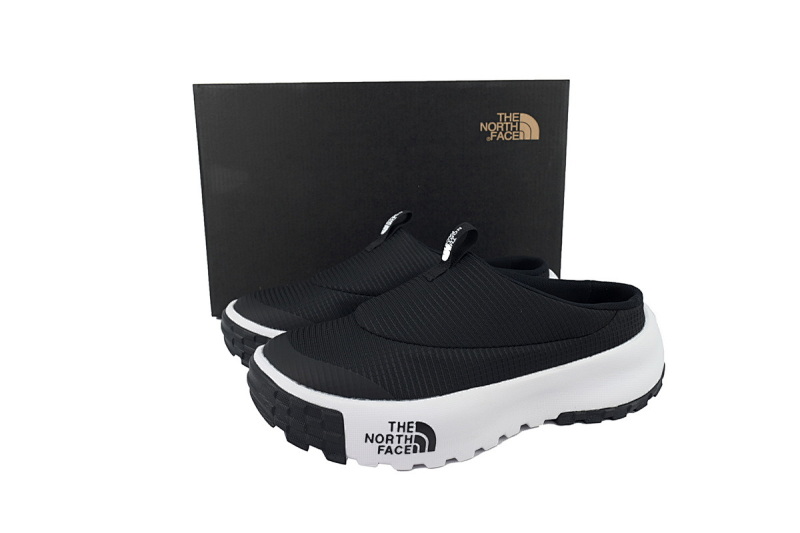 【BA5LS】黑白半拖-1  北面休闲鞋半拖 NF0A8A9BKY4  北面THE NORTH FACE NEVER STOP Black And White