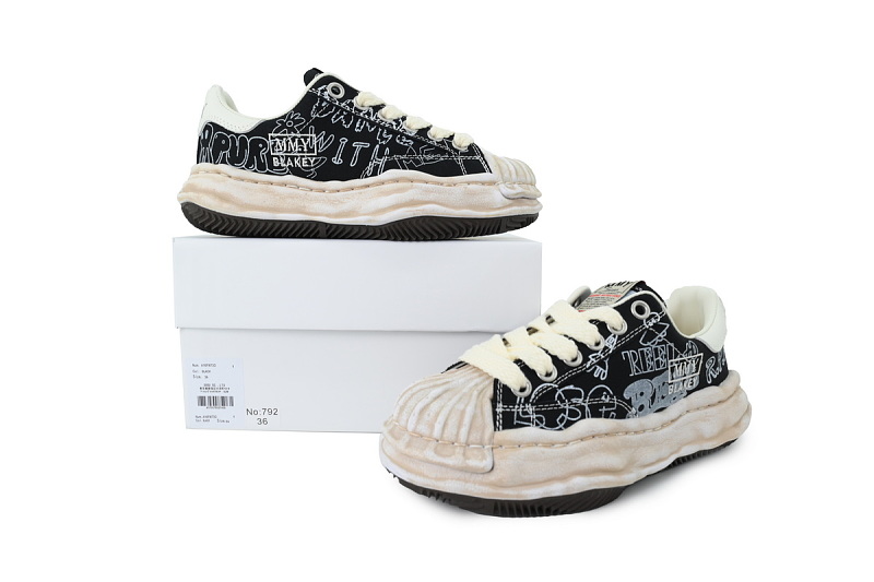【BA9LC】792黑色 三原康裕低帮时尚板 NO.792 MIHARA YASUHIRO Black