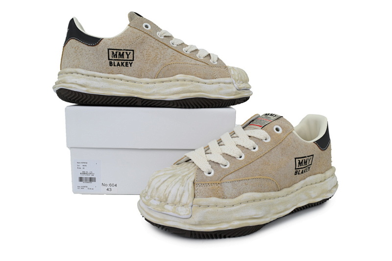【BA9LC】604卡其色 三原康裕低帮时尚板 NO.604 MIHARA YASUHIRO Khaki