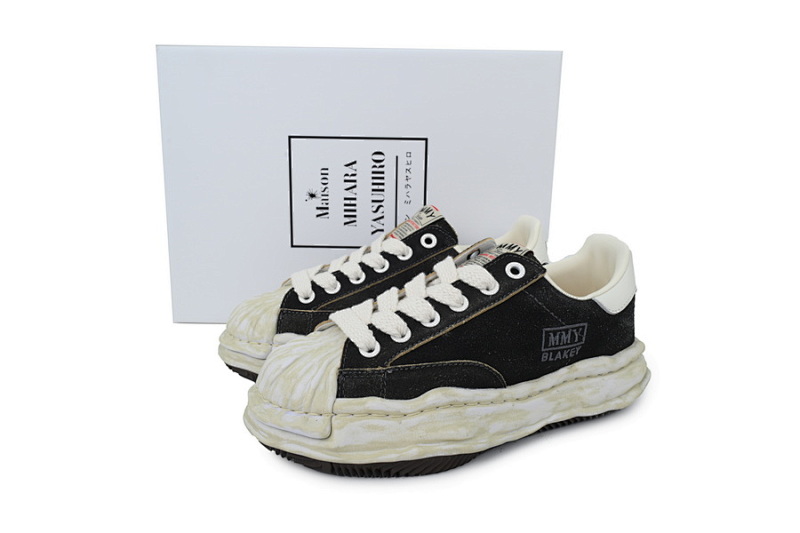 【BA9LC】601黑色 三原康裕低帮时尚板 NO.601 MIHARA YASUHIRO Black