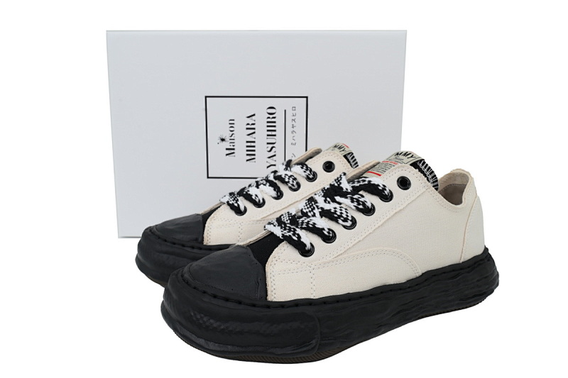 【BA9LC】808帆布白黑 三原康裕低帮时尚板 NO.808 MIHARA YASUHIRO Canvas White Black