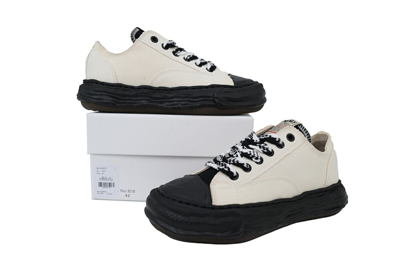 【BA9LC】808帆布白黑 三原康裕低帮时尚板 NO.808 MIHARA YASUHIRO Canvas White Black