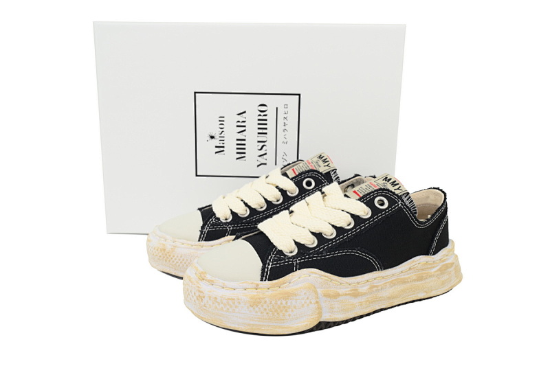 【BA9LC】735复古黑白 三原康裕低帮时尚板鞋 NO.735  MIHARA YASUHIRO Retro Black And White