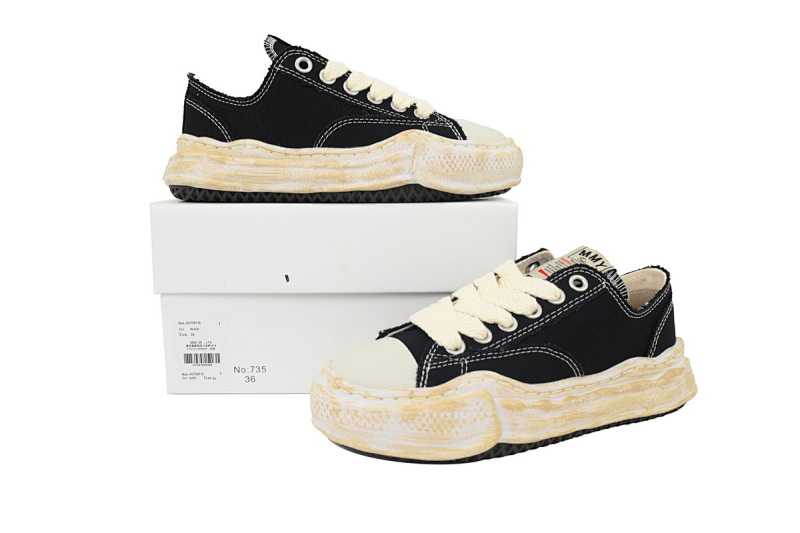 【BA9LC】735复古黑白 三原康裕低帮时尚板鞋 NO.735  MIHARA YASUHIRO Retro Black And White