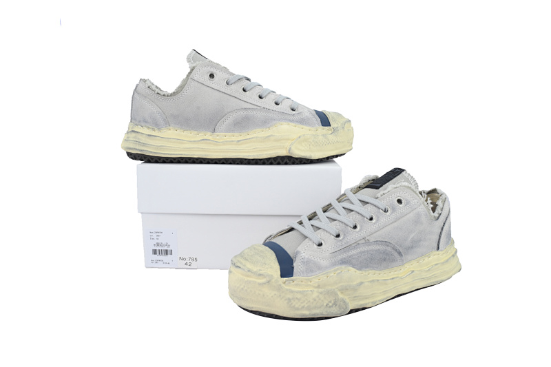 【BA9LC】785灰色做旧 三原康裕低帮时尚板鞋 NO.785 MIHARA YASUHIRO Grey Antique