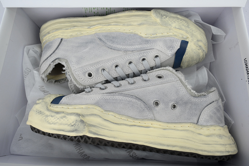【BA9LC】785灰色做旧 三原康裕低帮时尚板鞋 NO.785 MIHARA YASUHIRO Grey Antique
