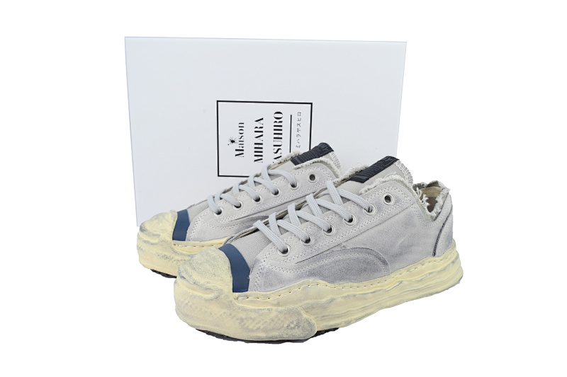 【BA9LC】785灰色做旧 三原康裕低帮时尚板鞋 NO.785 MIHARA YASUHIRO Grey Antique
