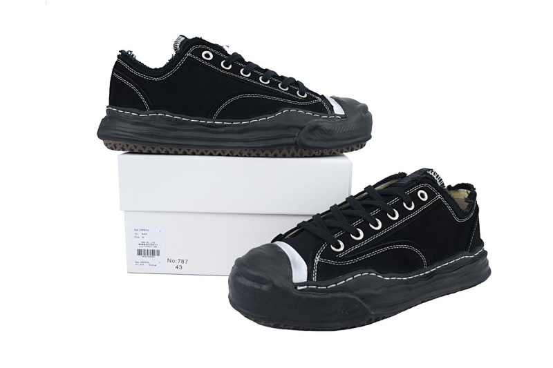 【BA9LC】787黑灰白 三原康裕低帮时尚板鞋 NO.787 MIHARA YASUHIRO Black Gray White