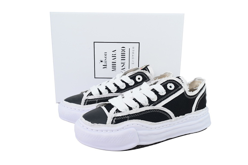【BA9LC】732黑白布 三原康裕低帮时尚板鞋  NO.732 MIHARA YASUHIRO Black And White Cloth