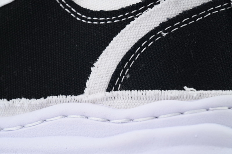 【BA9LC】732黑白布 三原康裕低帮时尚板鞋  NO.732 MIHARA YASUHIRO Black And White Cloth