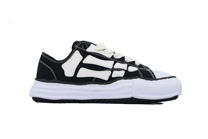 【BA9LC】728黑白骨头 三原康裕低帮时尚板鞋 NO.728 MIHARA YASUHIRO White And Black Bones