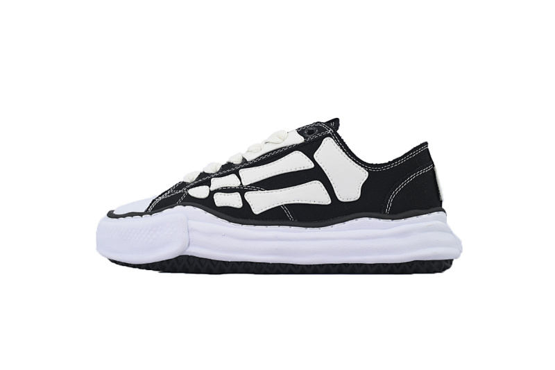 【BA9LC】728黑白骨头 三原康裕低帮时尚板鞋 NO.728 MIHARA YASUHIRO White And Black Bones