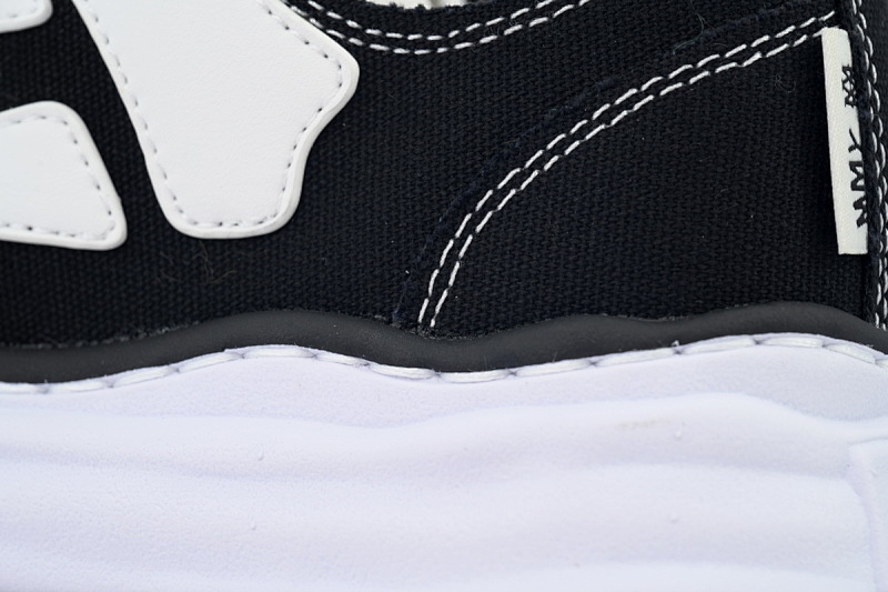 【BA9LC】728黑白骨头 三原康裕低帮时尚板鞋 NO.728 MIHARA YASUHIRO White And Black Bones