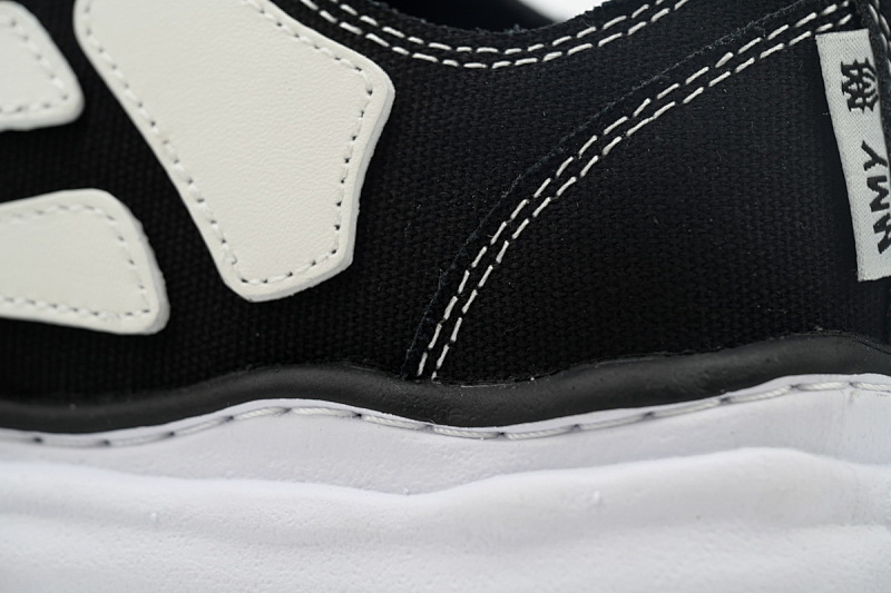 【DA5AP】骨头联名黑 三原康裕低帮时尚帆布板鞋 AMFOSR1076-001 Maison Mihara Yasuhiro x AMIRI Skel-Top Low Black