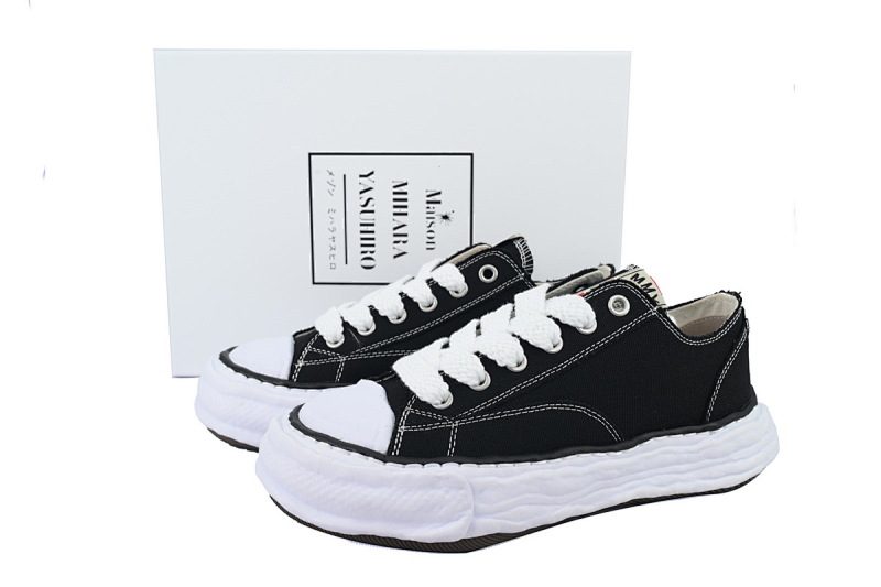 【BA9LC】801溶解黑白 三原康裕低帮时尚板鞋 NO.801 MIHARA YASUHIRO OG Sole Black White