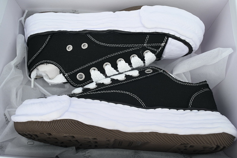 【BA9LC】801溶解黑白 三原康裕低帮时尚板鞋 NO.801 MIHARA YASUHIRO OG Sole Black White