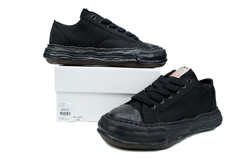 【BA9LC】803溶解全黑 三原康裕低帮时尚板鞋 NO.803 MIHARA YASUHIRO OG Sole Black