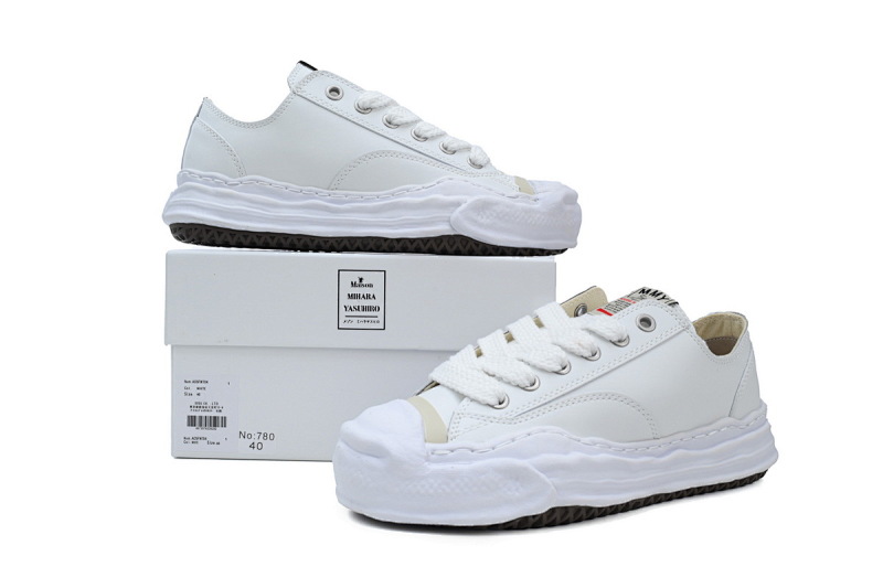 【BA9LC】780白皮 三原康裕低帮时尚板鞋 NO.780 MIHARA YASUHIRO White