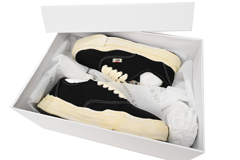【BA9LC】742复古黑黄 三原康裕低帮时尚板鞋 NO.742 MIHARA YASUHIRO White And Retro Black Yellow