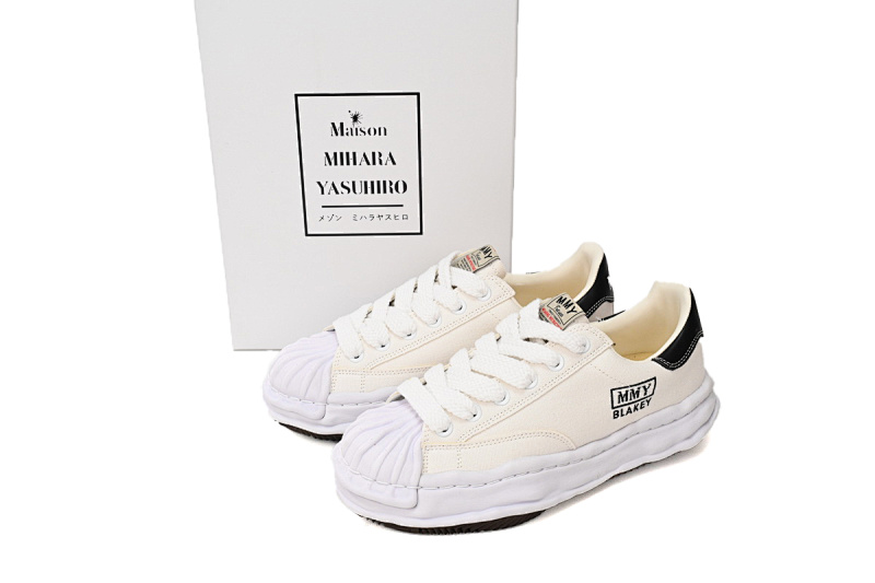 【BA9LC】763全白黑尾 三原康裕低帮时尚板鞋 NO.763 MIHARA YASUHIRO White And All White And Black Tail