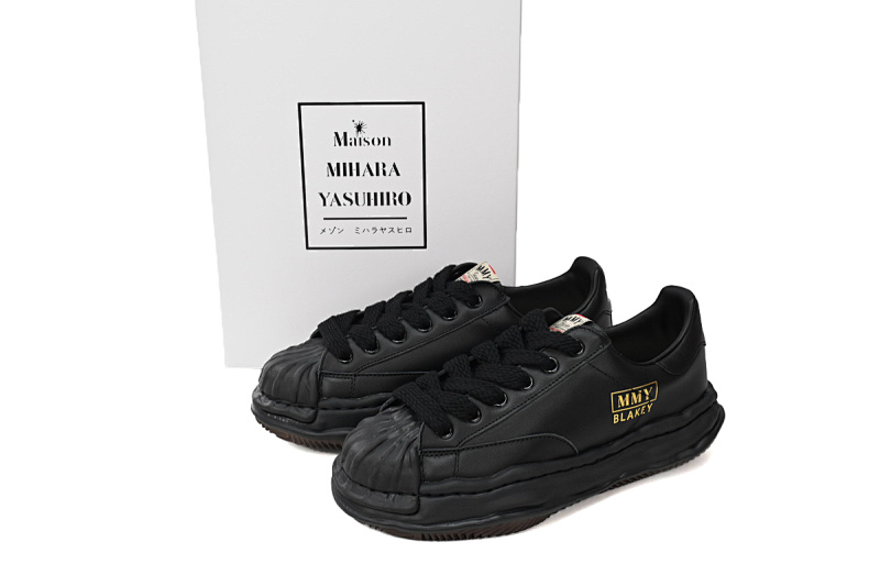 【BA9LC】751全黑金 三原康裕低帮时尚板鞋 NO.751 MIHARA YASUHIRO All Black Golde